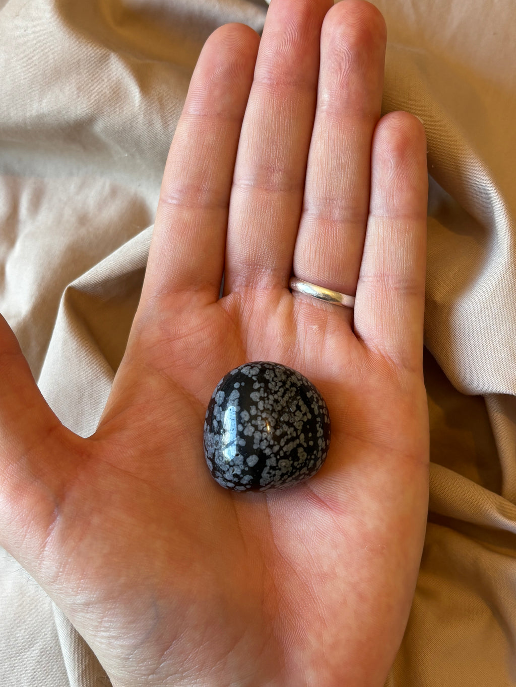 Obsidienne flocon de neige – Pierre roulée